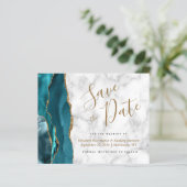 Carte de mise en vente Budget Turquoise Agate Marb (Debout devant)