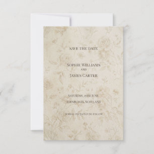 Carte de mise en vente Rose Grise