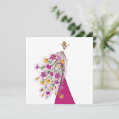 Carte de mode d'art floral de couture (Debout devant)