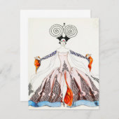 Carte de mode Georges Barbier Art déco (Devant / Derrière)