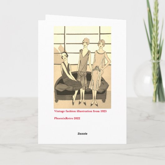 Carte de mode vintage (Dos)