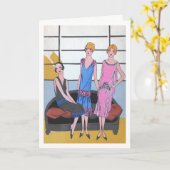 Carte de mode vintage (Fleur jaune)