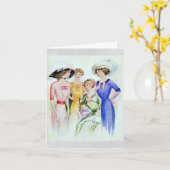 Carte de mode Vintage 1911 (Fleur jaune)