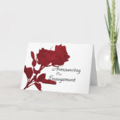 Carte de modèle d'annonce de fiançailles (Devant)