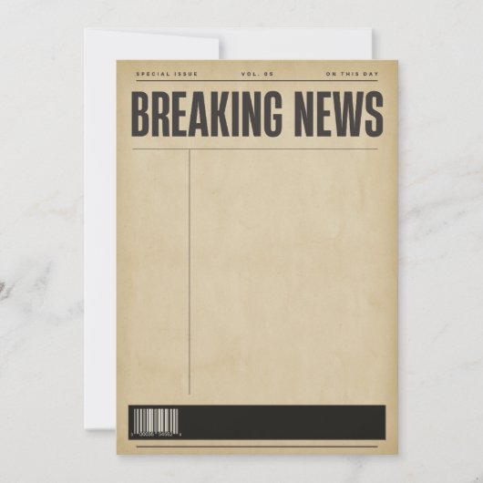 Carte de modèle d'annonce de lettre d'information (Devant)