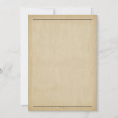 Carte de modèle d'annonce de lettre d'information (Dos)
