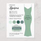 Carte de modèle de carte d'information de Bridesma (Devant)