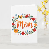 Carte de modèle de maman botanique (Fleur jaune)