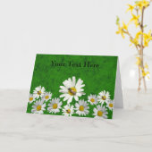 Carte de modèle de marguerite et d'abeille (Fleur jaune)