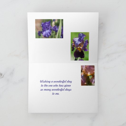 Carte de modèle d'iris de maman de joyeux (Intérieur)