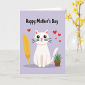 Carte de modèle Lavender Kitty (Fleur jaune)