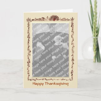 Carte de modèle photo de bon thanksgiving