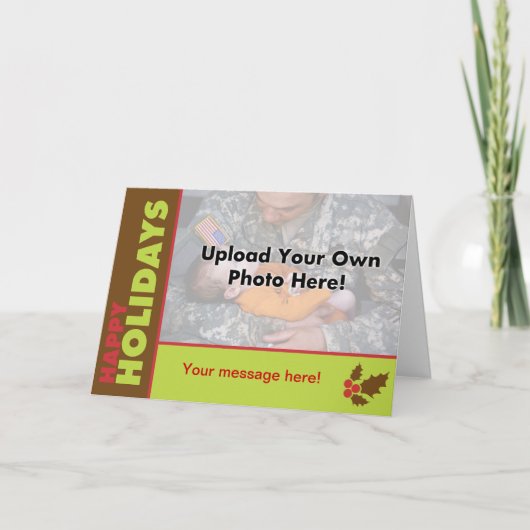Carte de modèle photo de classique bonnes fêtes (Devant)