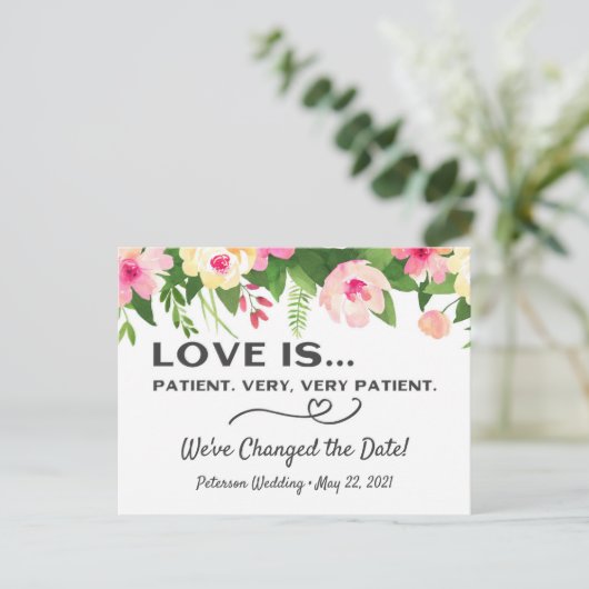 Carte de modification de date du mariage, Modifier (Debout devant)