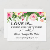 Carte de modification de date du mariage, Modifier (Devant / Derrière)