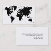 Carte de monde - carte de visite (Devant / Derrière)
