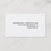 Carte de monde - carte de visite (Dos)