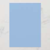 Carte de monogramme à blason d'hortensia bleu (Dos)