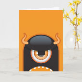 Carte de monstre de Halloween (Fleur jaune)