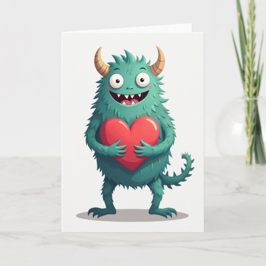 Carte de monstre mignon d'amour (Devant)