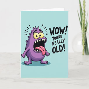 Carte de monstre violet jovial