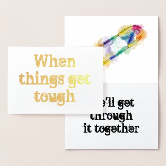 Carte de montage Rainbow Safety Pin Solidarity (Affichage)