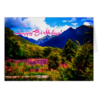 Cartes de v ux Joyeux Anniversaire Montagnes 