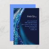 Carte de montée de partie de réception de Mitzvah (Devant / Derrière)