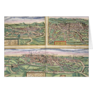 Carte de Montpellier, visites, et de Poitiers, de
