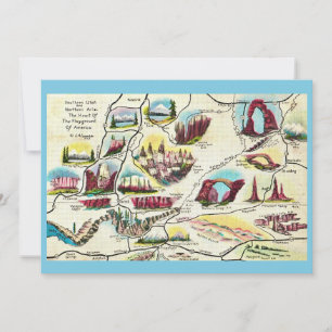 Carte de monuments de l'Arizona Utah sur carte pos