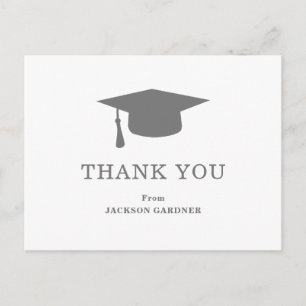 Carte de mortier gris simple Graduation moderne