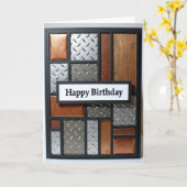 Carte de mosaïque industrielle d'anniversaire (Fleur jaune)