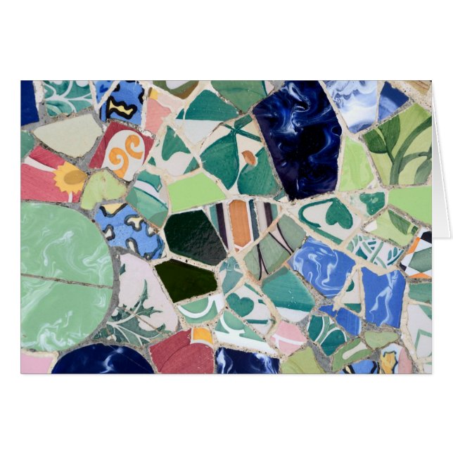 Carte de mosaïques Park Guell (Devant horizontal)