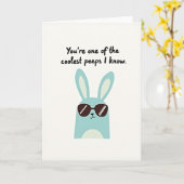 Carte de motif ami bleu cool (Fleur jaune)