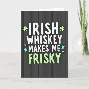 Carte de motif amusant sur le whiskey irlandais
