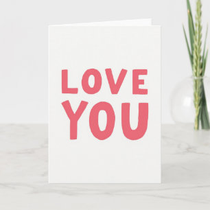 Carte de motif d'amour rose
