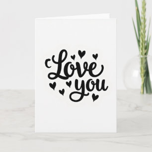 Carte de motif de cœurs « Je t'aime »