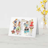 Carte de motif de couture de tablier vintage (Fleur jaune)