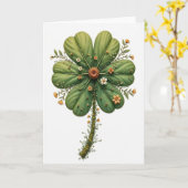 Carte de motif de fleurs de trèfle (Fleur jaune)