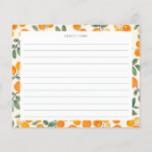 Carte de Motif de fruits d'agrumes orange Aquarell (Dos)