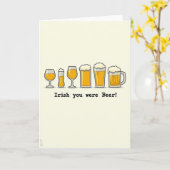 Carte de motif de verre à bière amusante (Fleur jaune)