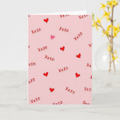 Carte de motif doux Xoxo (Fleur jaune)