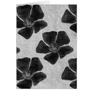 Carte de motif noire de fleur