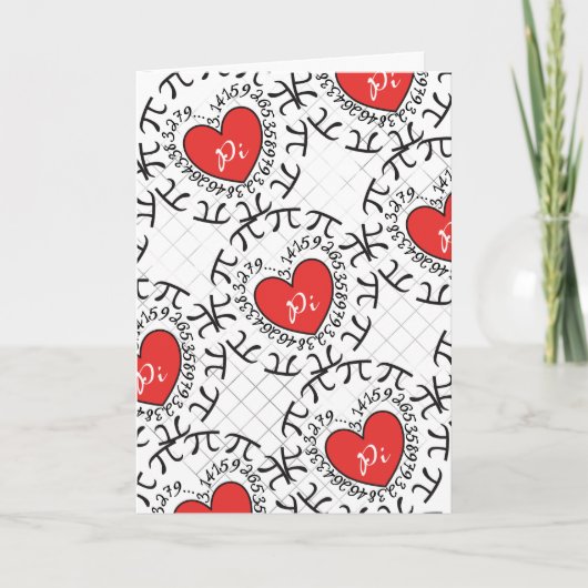 Carte de motif Pi 3.14 amour (Devant)