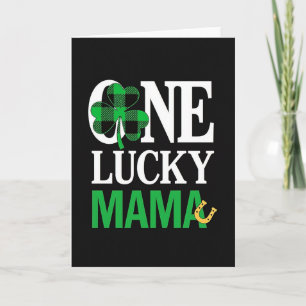 Carte de motif Shamrock Lucky Mama