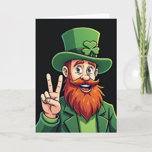Carte de motif vert joie de lutin