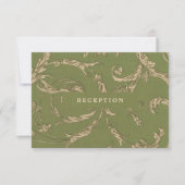 Carte de Motif Vintage Beige Vert (Devant)
