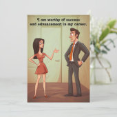 Carte de motivation Affirmation (Debout devant)