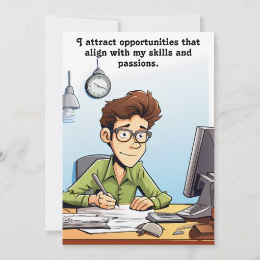 Carte de motivation Affirmation (Devant)