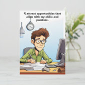 Carte de motivation Affirmation (Debout devant)